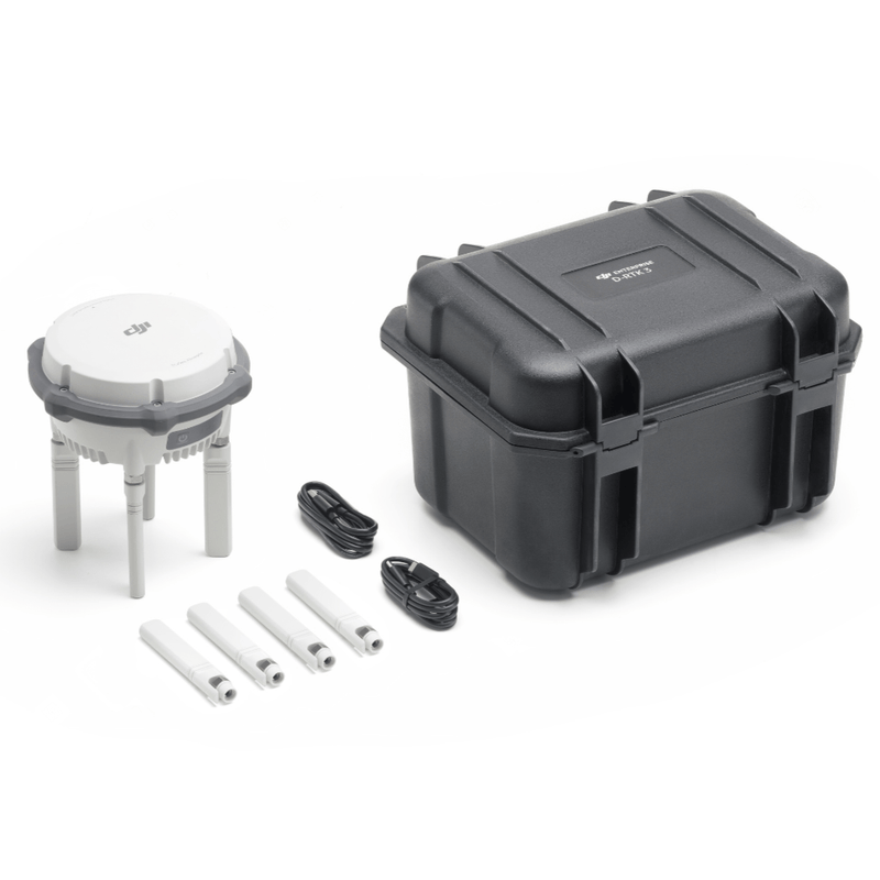 DJI D-RTK 3 Multifunctional Station
Includes:
1 - D-RTK 3 Multifunctional Station
4 - Spare OcuSync Directional Antennas
1 - USB-A to USB-C Cable