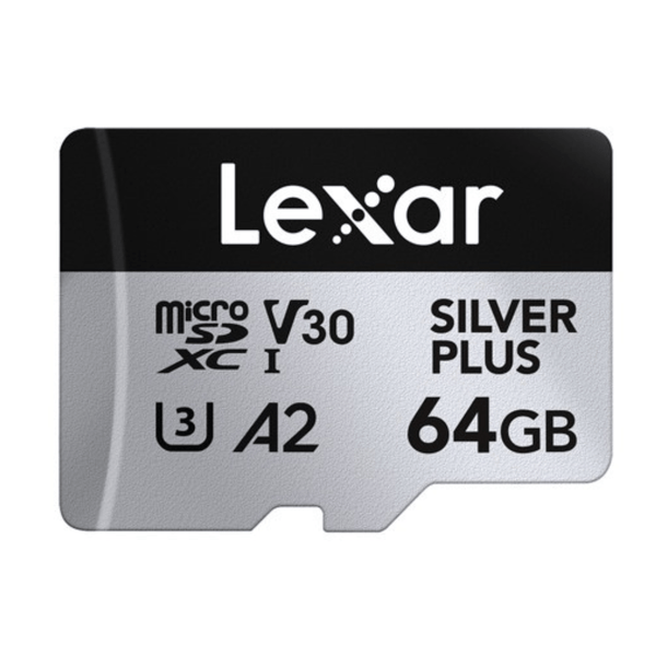 Lexar Professional SILVER PLUS microSDXC UHS - I Cards LMSSIPL064G - BNANU Volatus Drones#